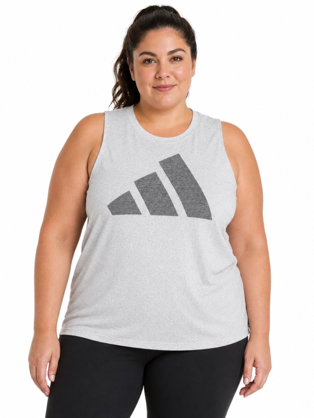 NWT Adidas Women's Winners Tank Top 3X NWT White Black Sleeveless Shirt